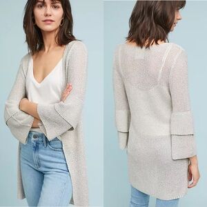 Anthropologie Muche et Muchette Marbella Kimono Silver Shimmer One Size